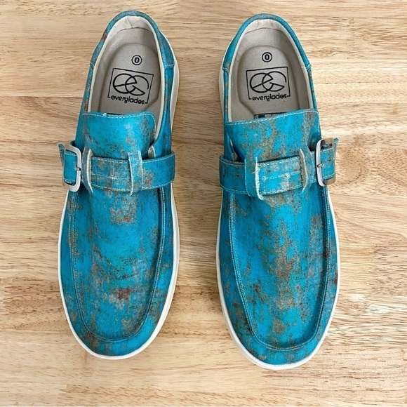 Everglades Slip On Comfort Mules Loafers in Rusted Turquoise, Women’s Size 9 - Picture 4 of 11